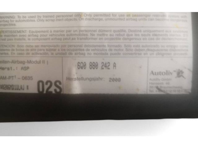 Подушка безопасности в сиденье 6Q0880242A Skoda Fabia Mk2 (5J)