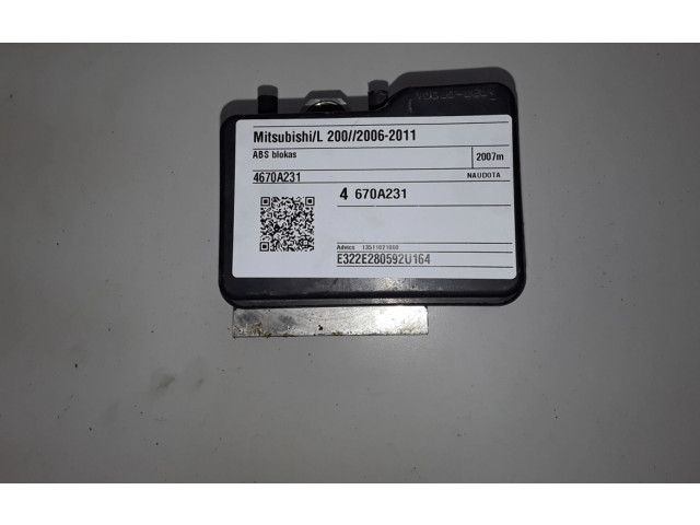 Блок АБС 4670A231 Mitsubishi L200 2006 - 2014 года