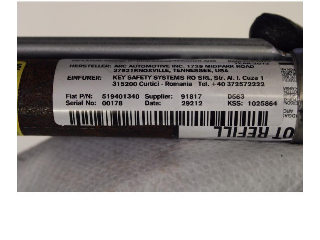 Боковая подушка безопасности    Fiat 500L