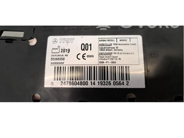 Подушка безопасности в сиденье A2478604800   Mercedes-Benz GLB x247