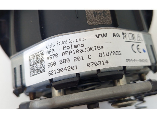 Подушка безопасности водителя 5G0880201C, 621304201 Volkswagen Golf VII