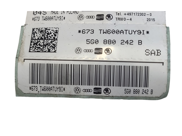 Подушка безопасности в сиденье 5G0880242B Volkswagen e-Golf