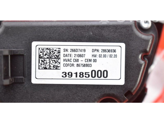 Блок управления климат-контролем 39185000   Chevrolet Corsa
