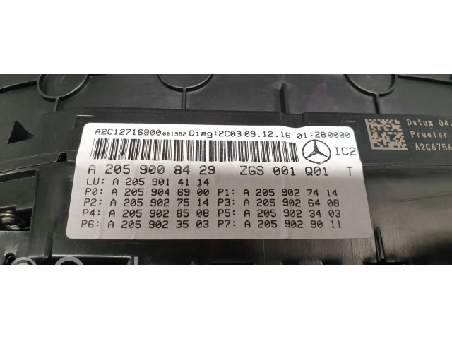 Přístrojová deska Mercedes-Benz C W205 2017 A2059008429, A2059014114