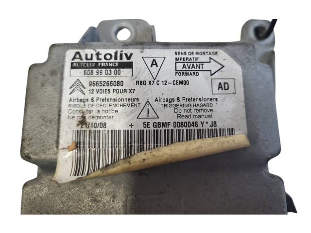 Блок подушек безопасности 608990300, 9665266080 Citroen C5