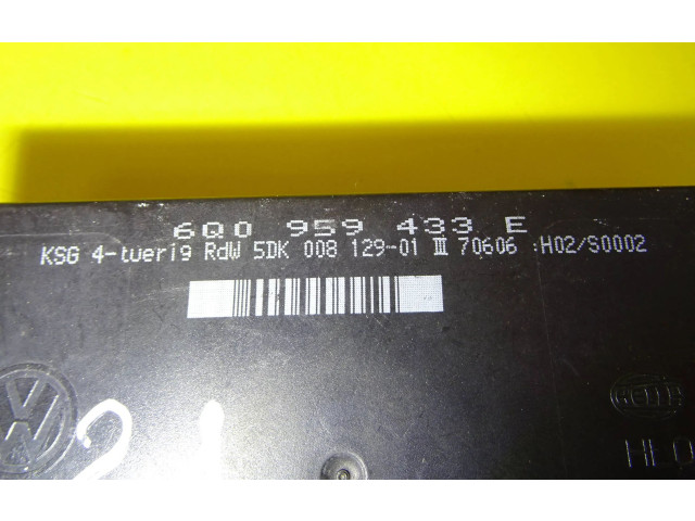 Блок комфорта 6Q0959433E Skoda Fabia Mk1 (6Y)