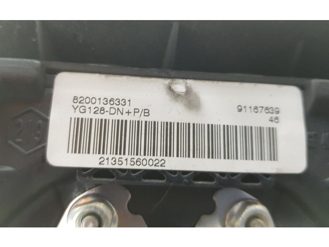 Подушка безопасности водителя 8200136331, 8200136331   Renault Trafic II (X83)