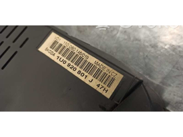 Панель приборов 1U0920801J Skoda Octavia Mk1 (1U)