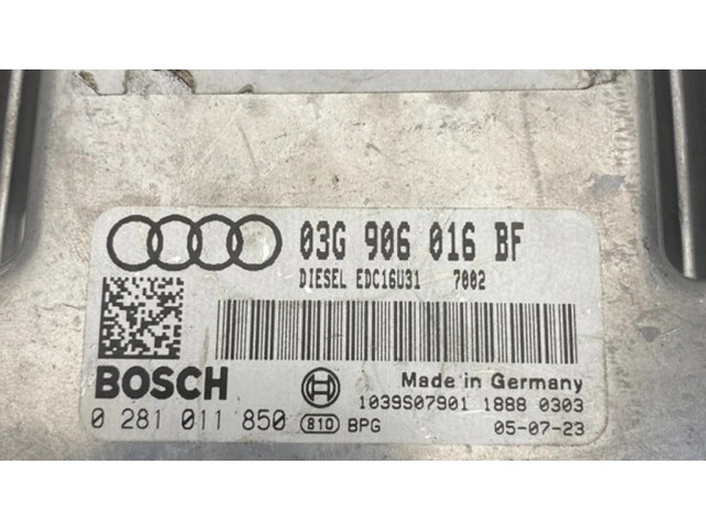Řídící jednotka 03G906016BF, 0281011850 Audi A4 S4 B7 8E 8H 2007
