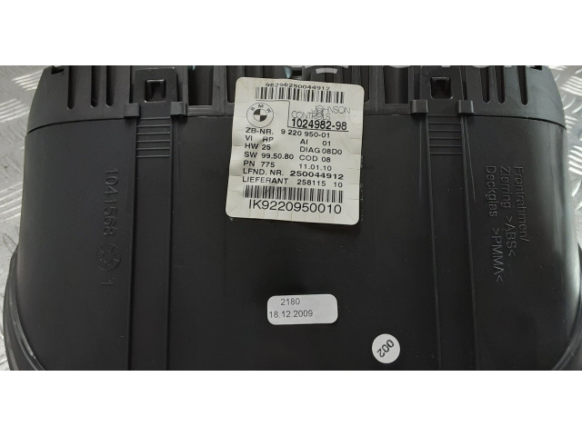 Přístrojová deska BMW 1 E82 E88 2010 102498298, 9220950