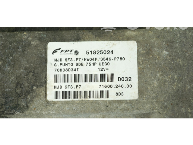 Блок управления двигателем Блок управления 51825024 Fiat Grande Punto