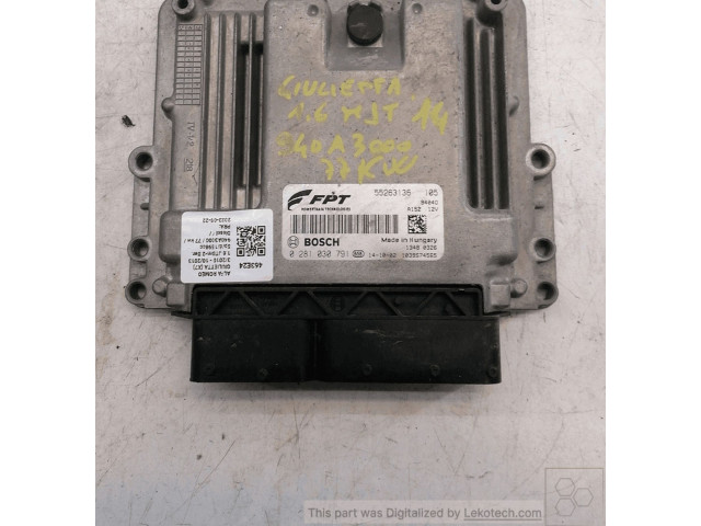 Другие блоки управления / модули 55263136, FPT   Alfa Romeo Giulietta