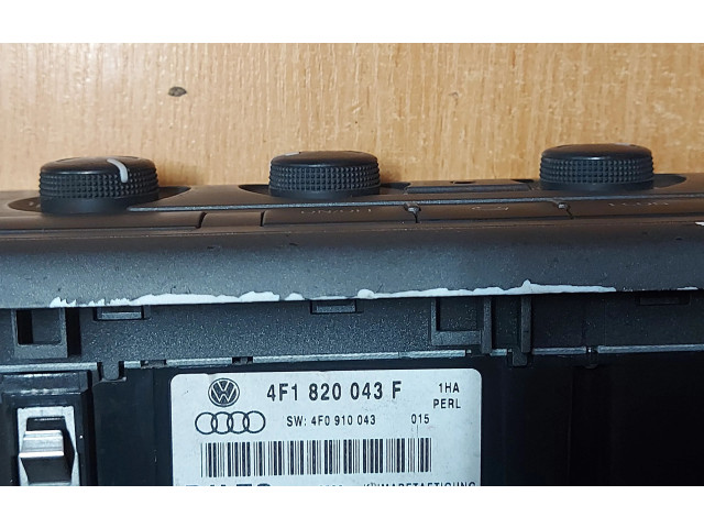 Блок управления климат-контролем 4F1820043F   Audi A6 S6 C6 4F
