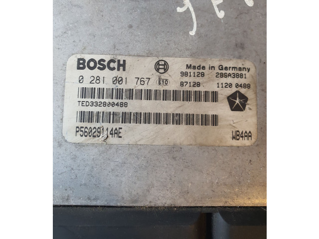 Блок управления двигателя P56029114AE, 0281001767 Jeep Grand Cherokee (WJ)