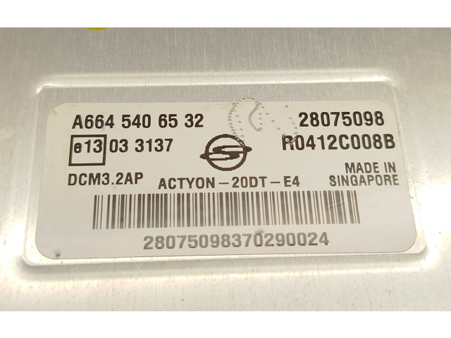 Блок управления двигателя A6645406532, R0412C008B SsangYong Actyon