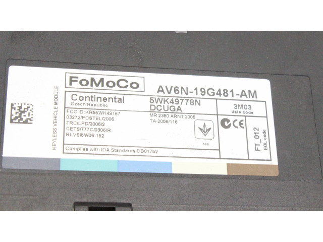 Комплект блоков управления DV4112A650AG, DV6T14A073FK   Ford Kuga II