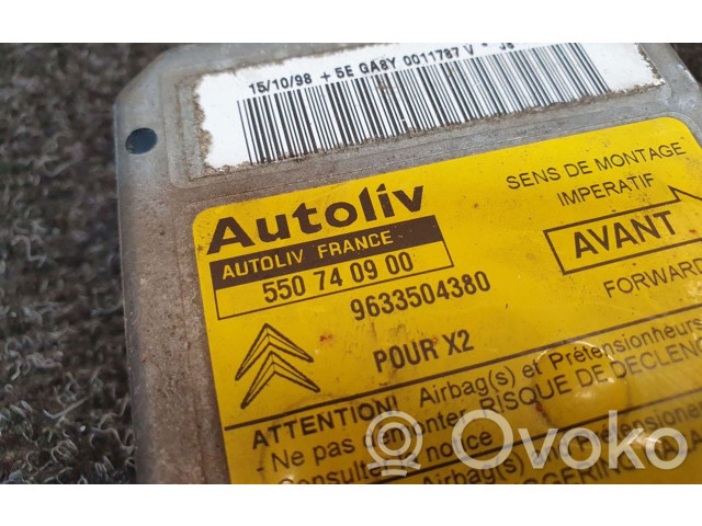 Блок подушек безопасности 550740900, 9633504380   Citroen Xantia
