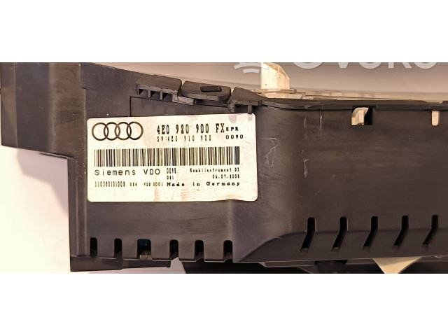 Přístrojová deska Audi A8 S8 D3 4E 2005 4E0920900FX, 4E0910900