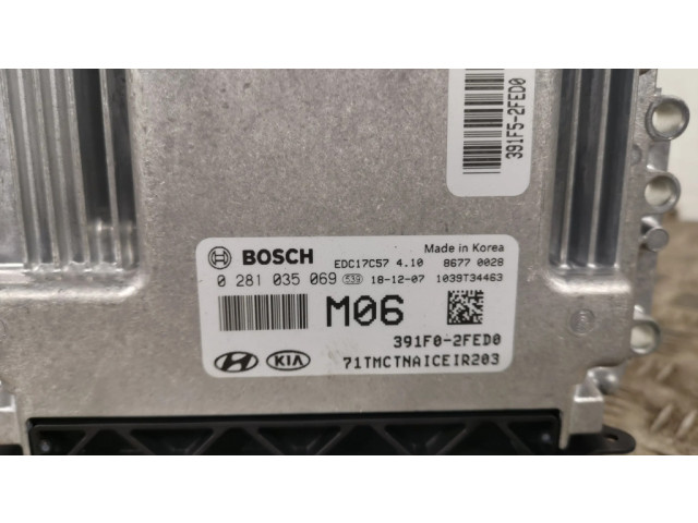 Блок управления двигателя 391F02FED0, 0281035069 Hyundai Santa Fe