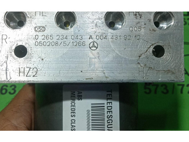 Блок АБС 0265234043   Mercedes-Benz  A W169  2004 - 2012 года