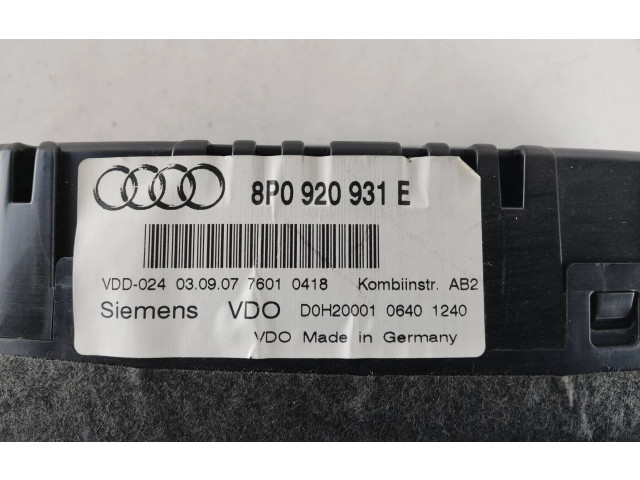 Панель приборов 8P0920931E Audi A3 S3 8P
