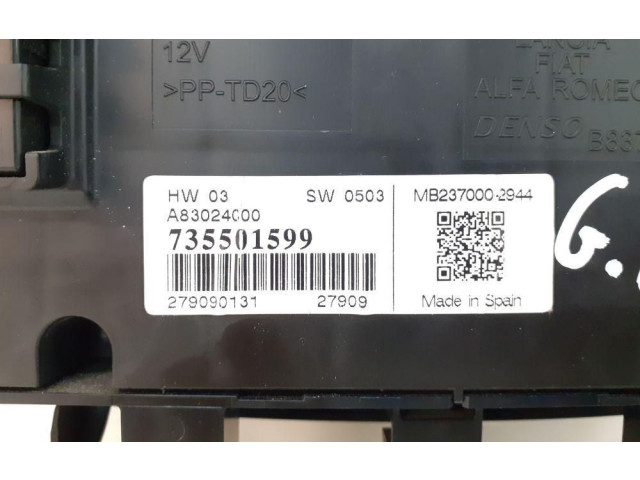 Блок управления климат-контролем 735501599, 199A2000   Fiat Punto Evo