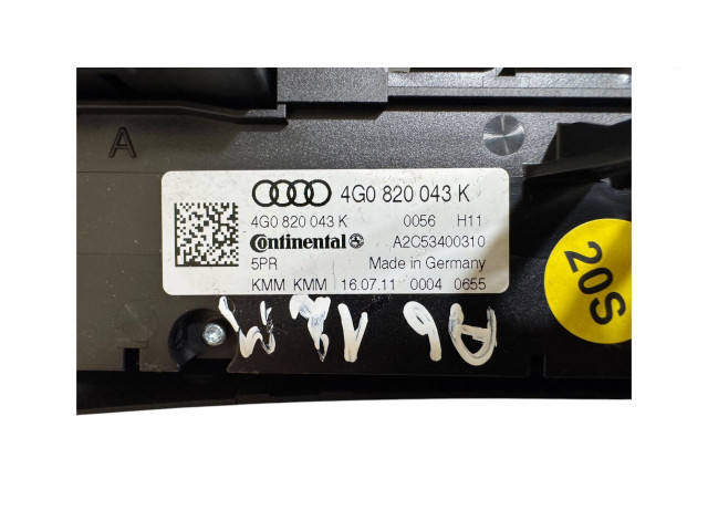 Блок управления климат-контролем 4G0820043K, A2C53400310   Audi A6 S6 C7 4G