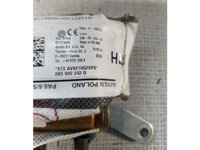 Подушка безопасности в сиденье 2K5880242D Volkswagen Caddy
