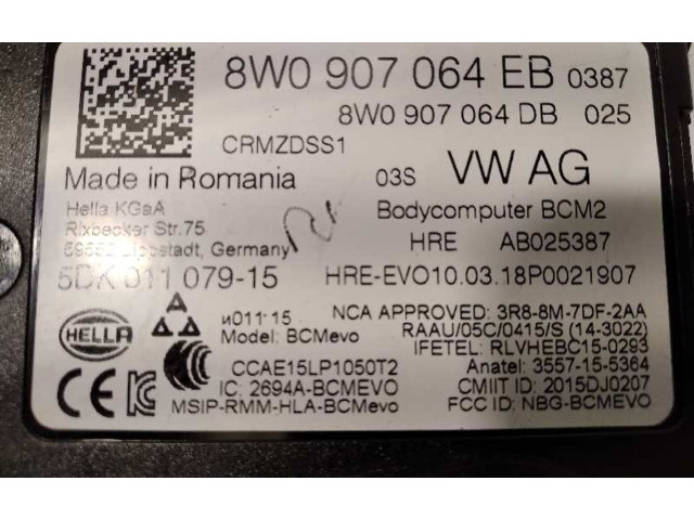 Блок комфорта 8W0907064EB, 5DK01107915 Audi A5