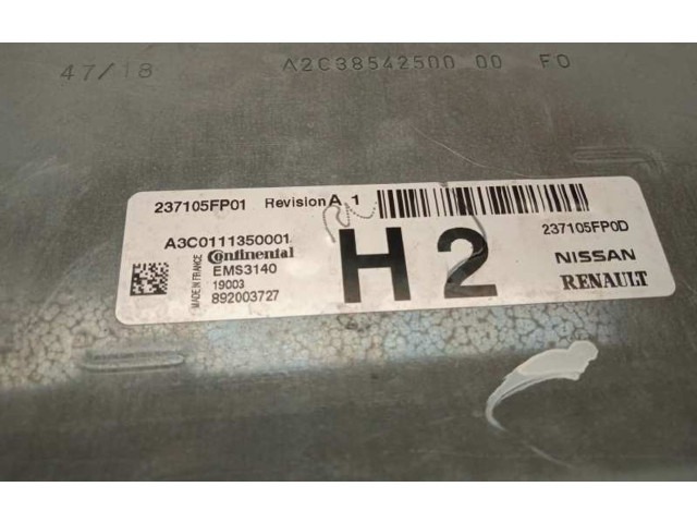 Řídící jednotka 237105FP0D, A3C0111350001 Nissan Micra C+C 2019