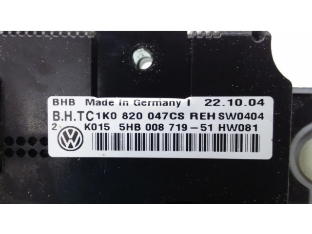 Блок управления климат-контролем 1K0820047CS, 5HB008719 Volkswagen Touran I