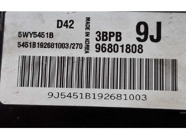 Блок управления двигателем Блок управления 96801808, 3BPB9J   Chevrolet Matiz