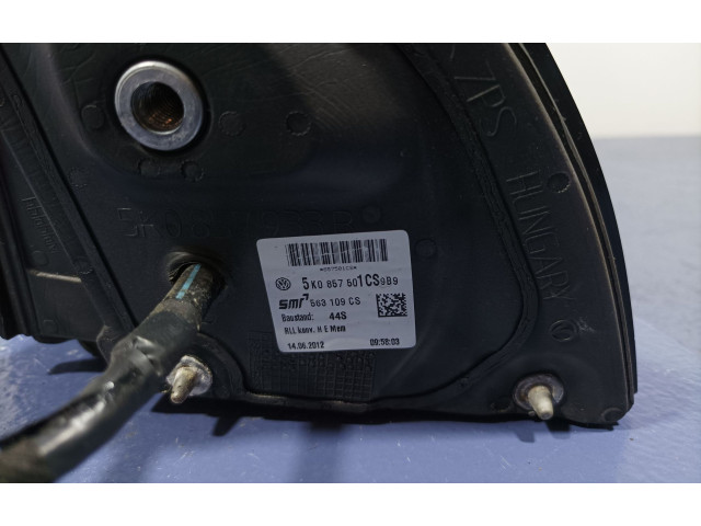 Зеркало (управляемое электричеством) 5K0857501CS, 5K0857501CS Volkswagen Golf Plus