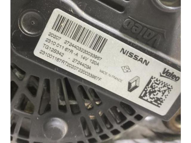Генератор 231005933R Dacia Sandero