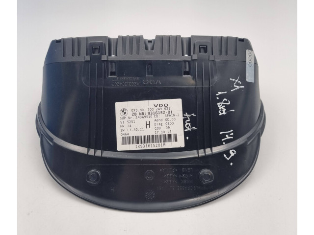 Přístrojová deska BMW X1 E84 2014 9316152, 62109316152