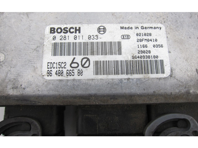 Блок управления двигателя 9648066580, 0281011033   Citroen C8