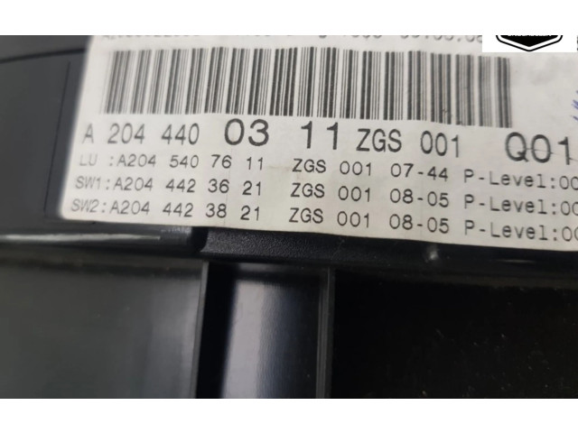 Přístrojová deska Mercedes-Benz C W204 2008 A2044400311, A2044400311