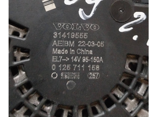 Генератор 31419555, 0125711158 Volvo V70