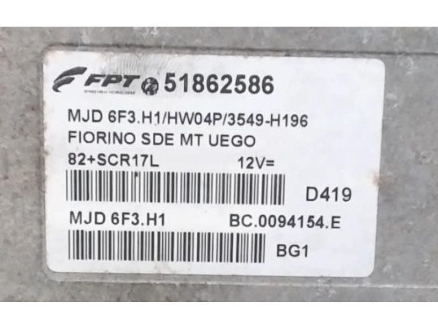 Řídící jednotka 51862586, 51862586 Fiat Fiorino 2011
