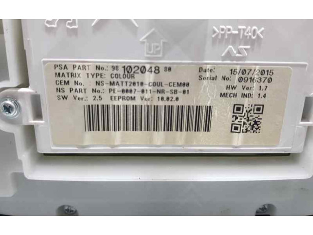 Панель приборов 9813865680   Peugeot 2008 I       