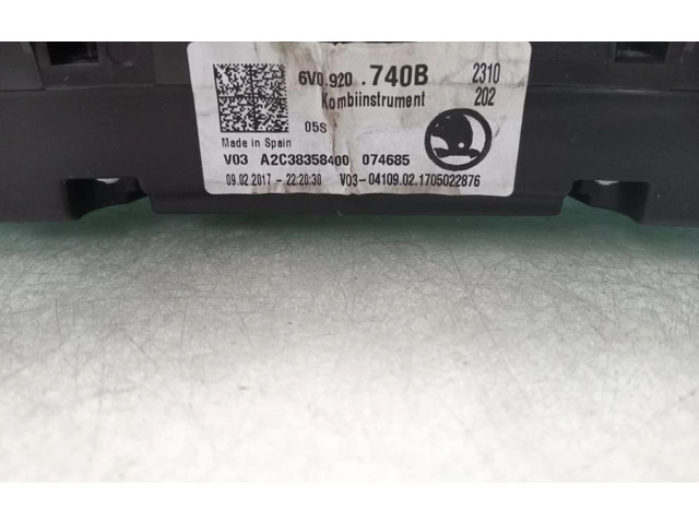 Панель приборов 6V0920740B Skoda Fabia Mk3 (NJ)