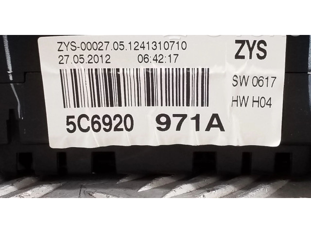 Панель приборов 5C6920971A Volkswagen Jetta VI