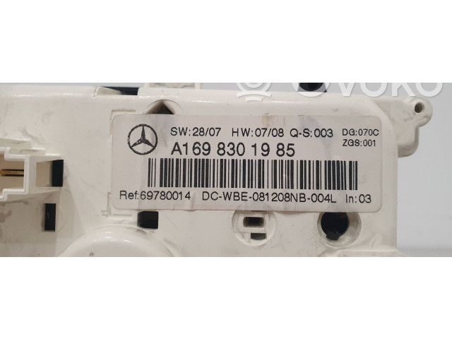 Блок управления климат-контролем A1698301985, 69780014 Mercedes-Benz A W169