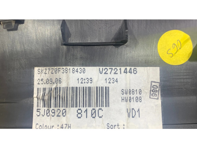 Панель приборов 5J0920810C, SKZ7Z0F3818430 Skoda Roomster (5J)