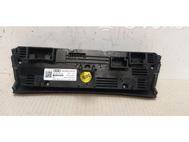 Блок управления климат-контролем 4G0820043AE, 4G0820043AE   Audi A7 S7 4G