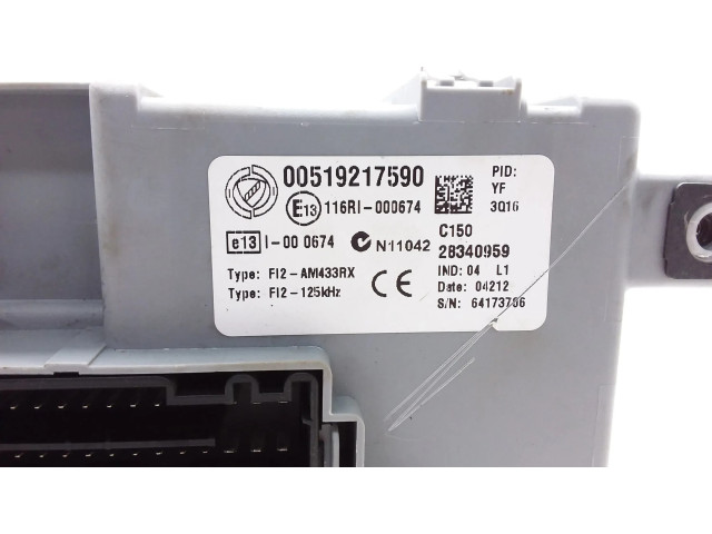   Pojistková skříňka 00519217590, E13116RI   Fiat Doblo 2012