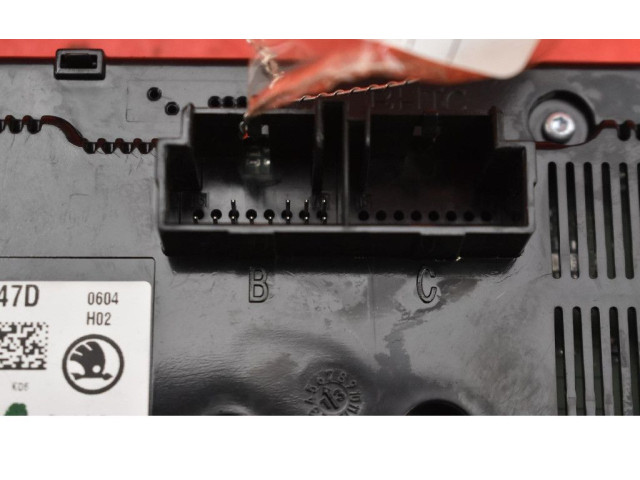 Блок управления климат-контролем 5E0820047D, 5E0820047D   Skoda Octavia Mk3 (5E)