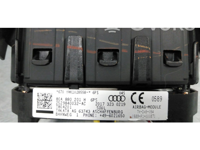 Подушка безопасности водителя 80A880201H, 80A880201H6PS Audi Q5 SQ5