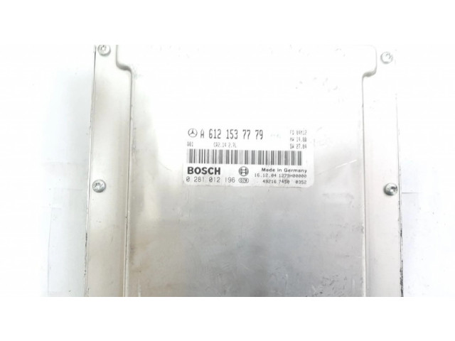Řídící jednotka A6121537779, 0281012196 Mercedes-Benz C W203 2005