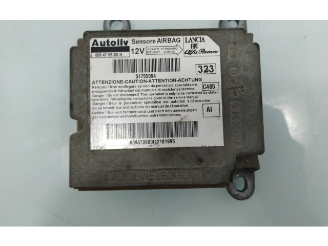 Блок подушек безопасности 51755094 Fiat Linea